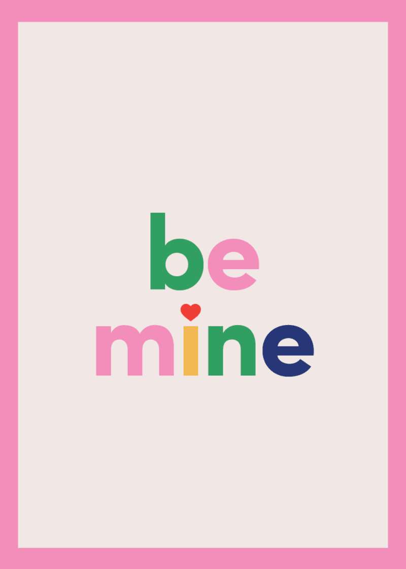 Be Mine Greeting Card M3