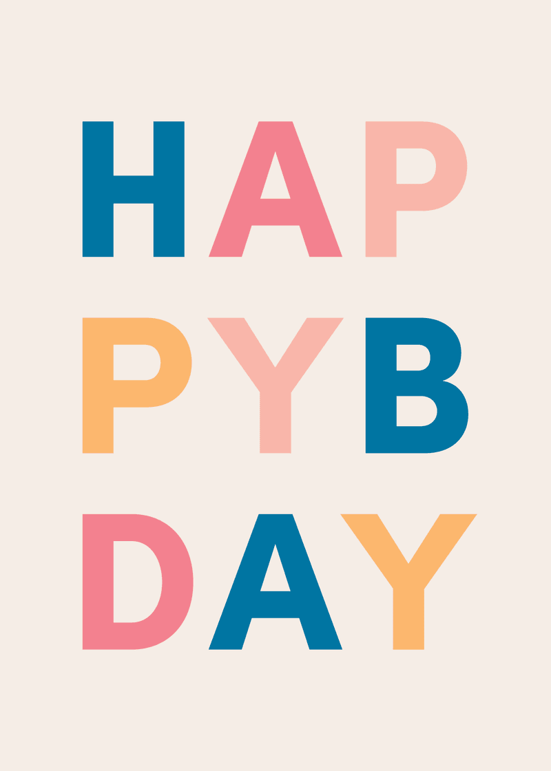 Happy Birthday Letters Greeting Card U6