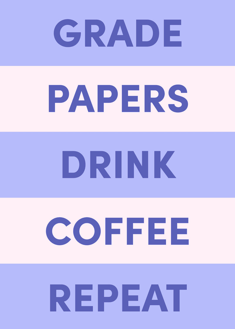 Grade Papers Greeting Card S9
