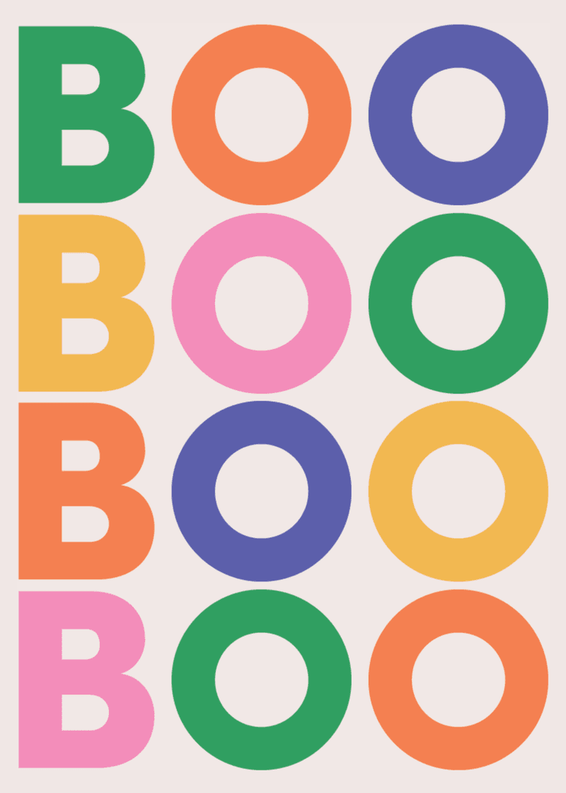 Boo Greeting Card J8