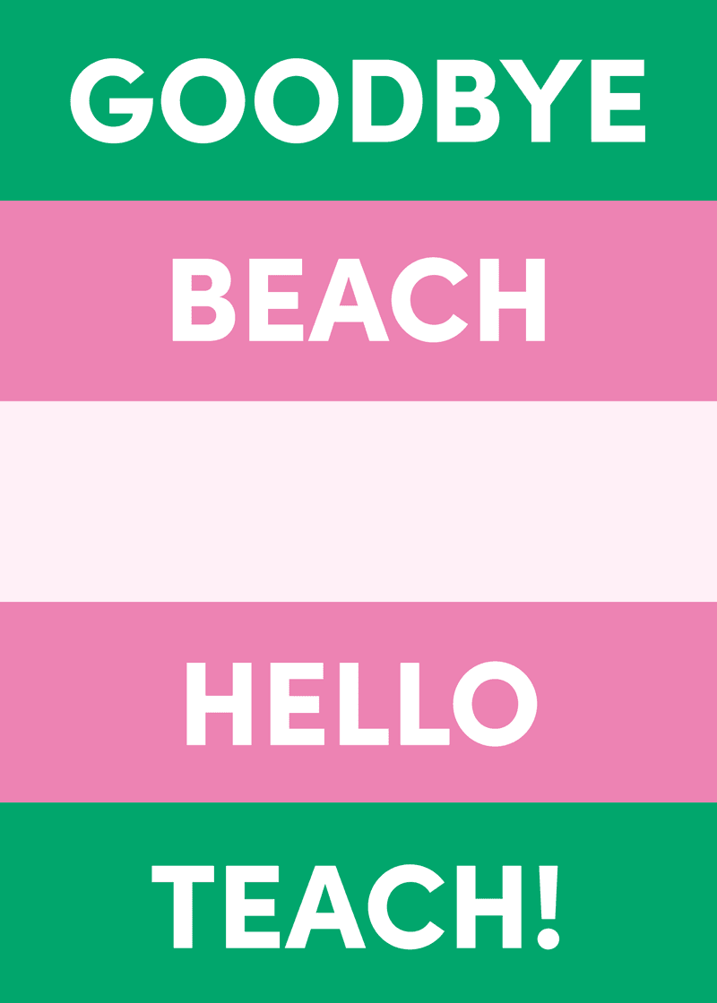 Hello Teach Greeting Card U8