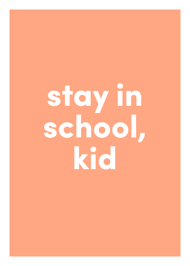 Stay in School Greeting Card M1