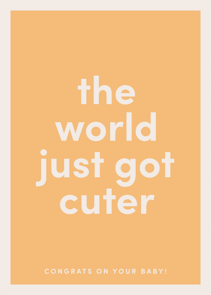 World Just Got Cuter Greeting Card P1