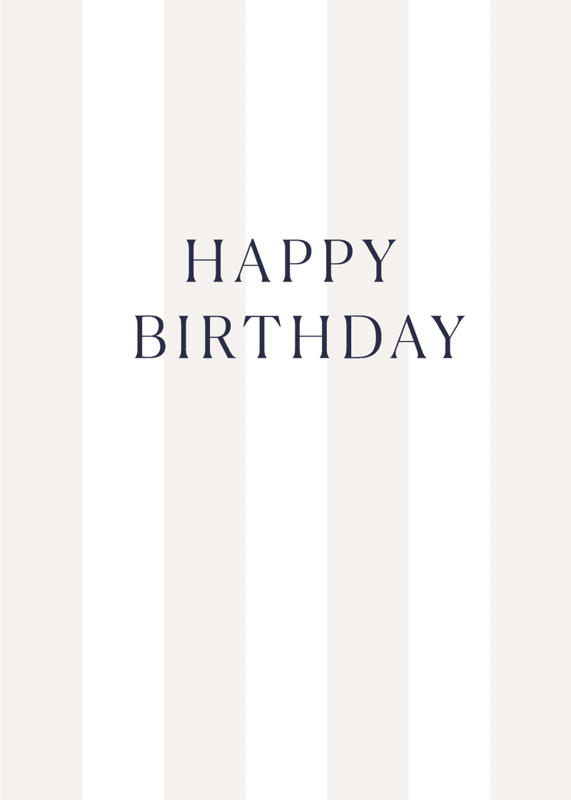 Happy Birthday Stripes Greeting Card Y3