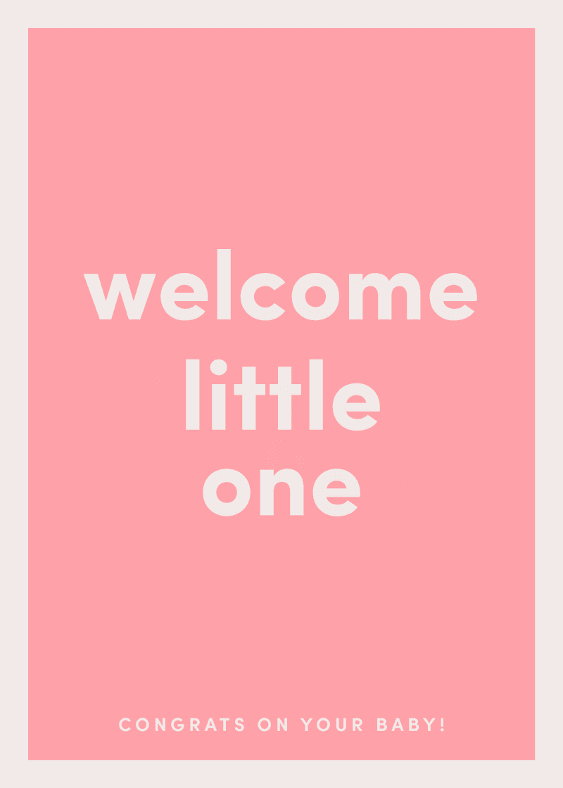 Welcome Little One Greeting Card R6