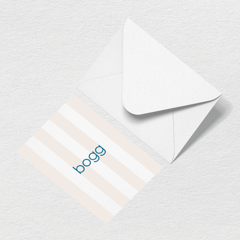 Bogg Stripes Greeting Card A4