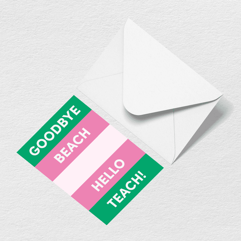 Hello Teach Greeting Card U8