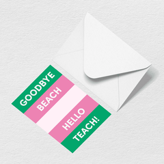 Hello Teach Greeting Card U8