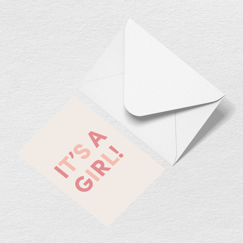 It's A Girl Greeting Card W4