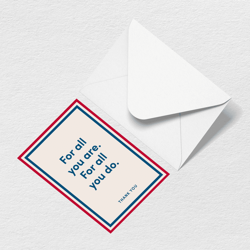 Thank You For All You Do Greeting Card T4