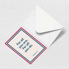 Thank You For All You Do Greeting Card T4