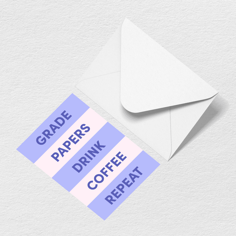 Grade Papers Greeting Card S9