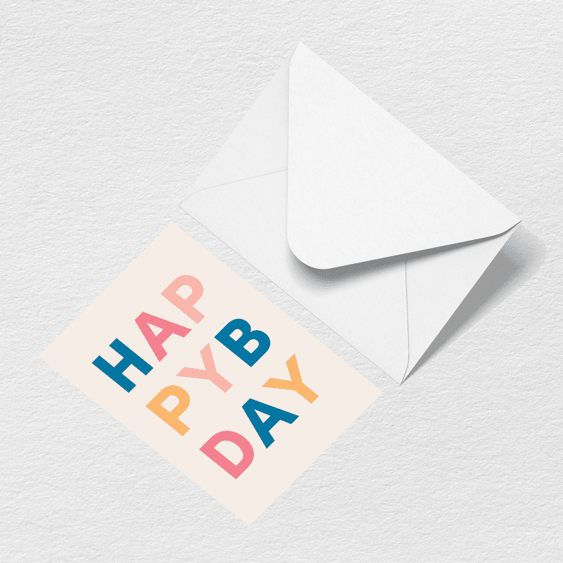 Happy Birthday Letters Greeting Card U6