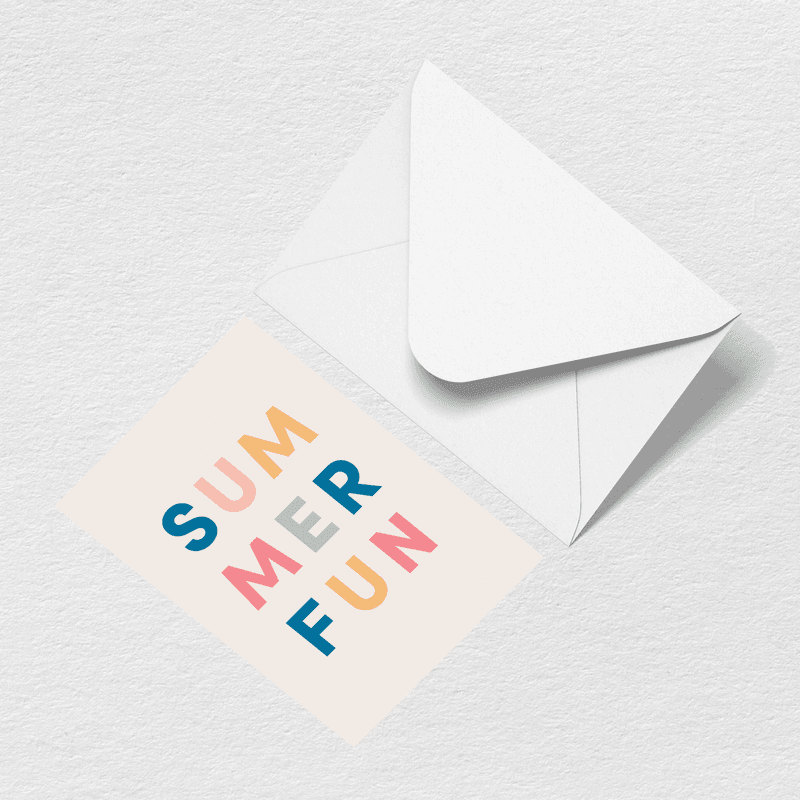 Summer Fun Greeting Card X3