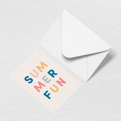 Summer Fun Greeting Card X3