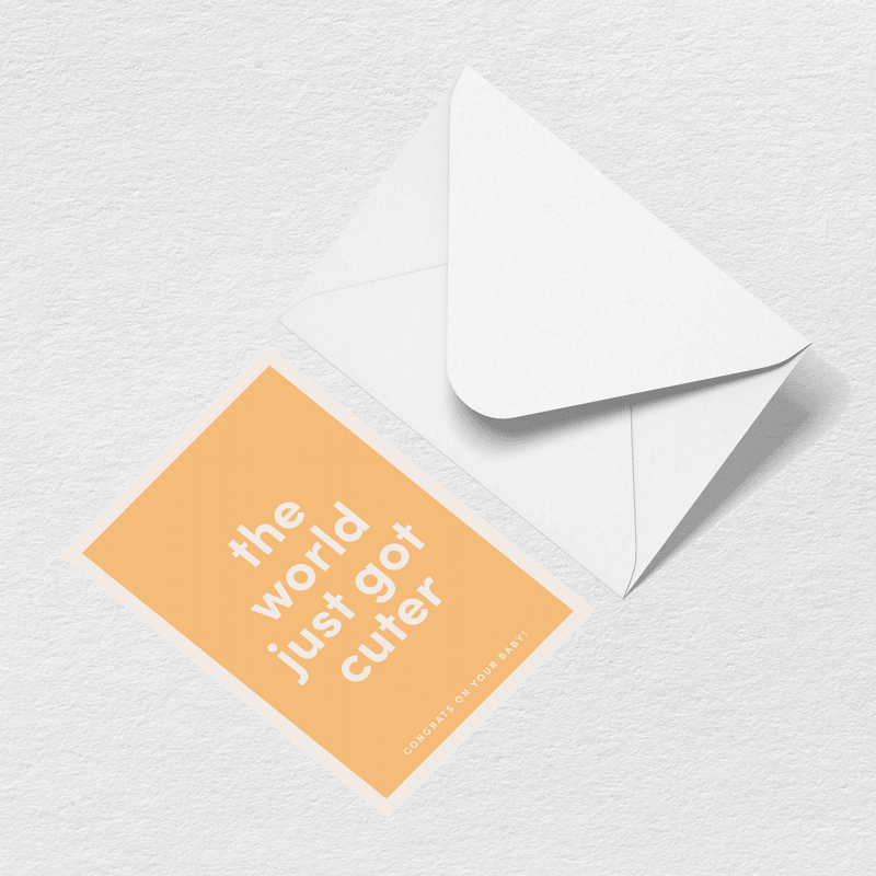 World Just Got Cuter Greeting Card P1