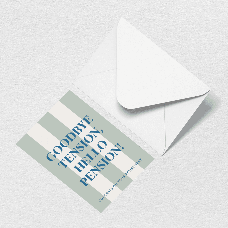 Hello Pension Greeting Card Q1
