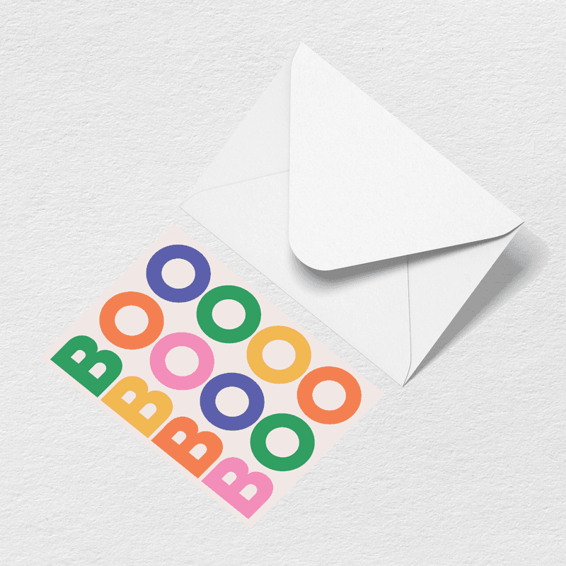Boo Greeting Card J8