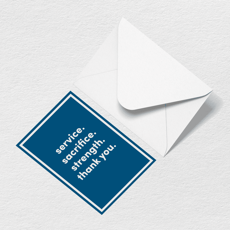 Thank You For Your Sacrifice Greeting Card H2