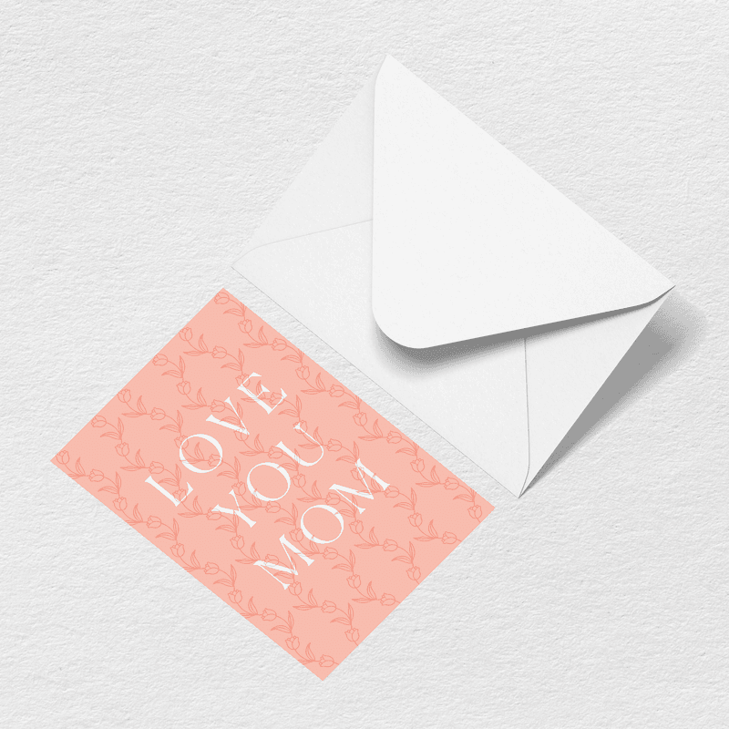 Love You Mom Greeting Card B3